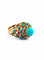 Bague 55 Bague ancienne en or jaune et turquoises 58 Facettes