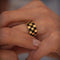 Bague 50 VAN CLEEF & ARPELS - Damier - Bague en or jaune et bois d'ébène 58 Facettes