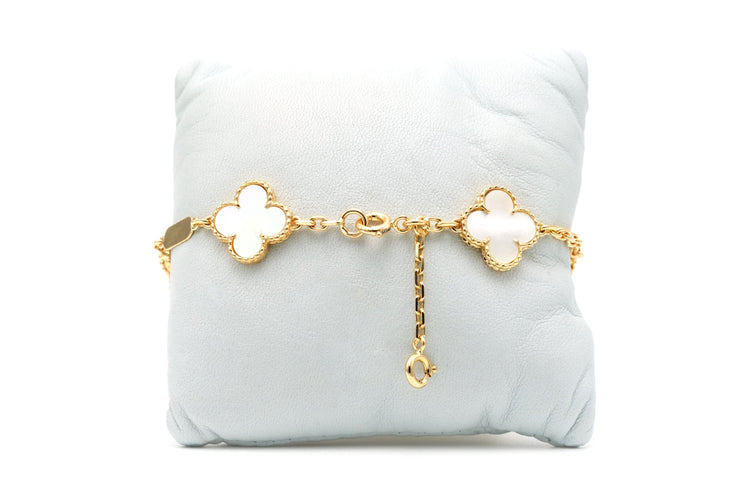 Bracelet Van Cleef & Arpels - Bracelet Alhambra en or jaune 18 carats et nacre 58 Facettes 22730