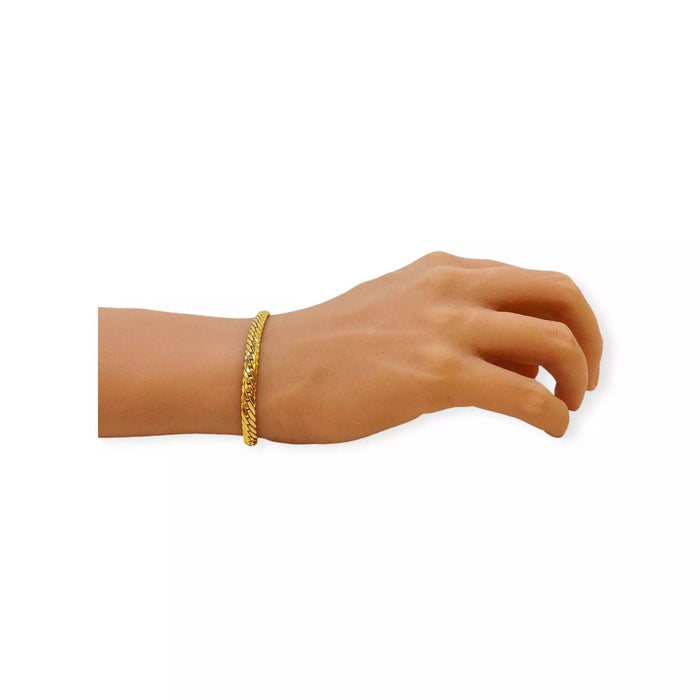 Bracelet Bracelet or jaune maille anglaise 58 Facettes 330066187