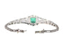 Bracelet Bracelet Art déco raffiné des années 1920, émeraude et diamants – Sophistication intemporelle 58 Facettes 25014-0038