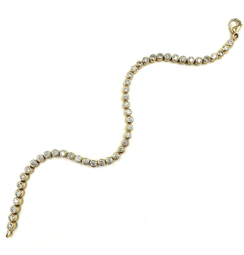 Bracelet Bracelet or rose 18K et diamants 1.38ct environ 58 Facettes