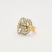 Bague 50.5 Bague or jaune platine diamants 58 Facettes