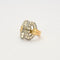 Bague 50.5 Bague en or jaune, platine et diamants. 58 Facettes