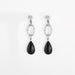 Earrings Art Deco style earrings Onyx and diamonds 58 Facettes