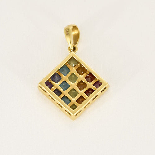Pendentif Pendentif en or jaune et quartz de couleurs 58 Facettes SNA1262