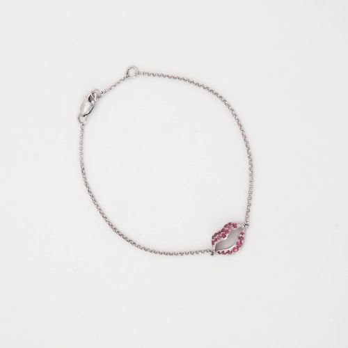 Bracelet Bracelet Or Blanc Saphirs Roses STEFFERE Haute Joaillerie 58 Facettes