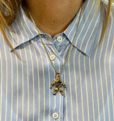 Collier Collier pendentif CHOPARD happy clown en or et pierres précieuses 58 Facettes