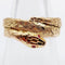 Bague 54.5 Bague serpent or rose finement tressée yeux rubis 58 Facettes A04370