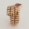 Bague 51 BULGARI - Bague Tubogas « Serpenti » en or jaune et tourmaline rose, vers 1980 58 Facettes