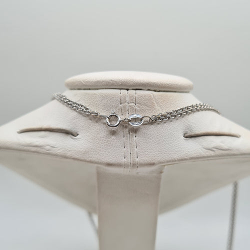 Collier Chaine or blanc 18 carats 58 Facettes