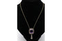 Collier Collier en or jaune et argent, imposante améthyste et diamants taille rose, vers 1900 58 Facettes 11294