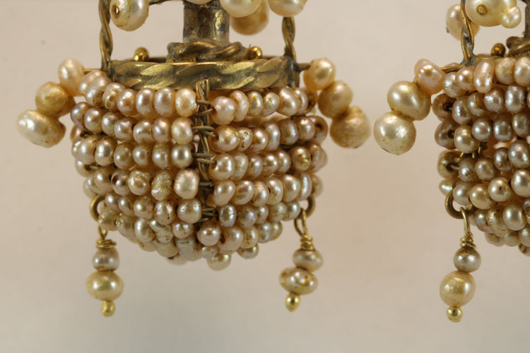 Boucles d'oreilles Boucles d'oreilles anciennes en perles et or 58 Facettes 7708