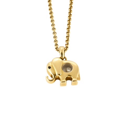 Collier CHOPARD Happy Diamonds collier en or jaune, saphir et diamant 58 Facettes B250560