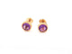 Boucles d'oreilles boucles d'oreilles POIRAY puces lolita amethyste or 18k  s 58 Facettes 270685