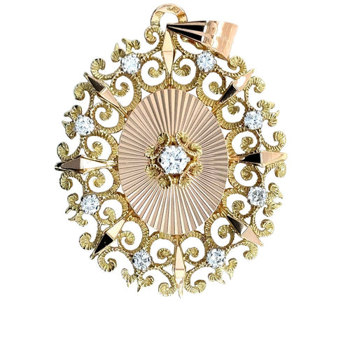 Pendentif Pendentif Deux Ors Et Diamants 58 Facettes RÉF 7088/13