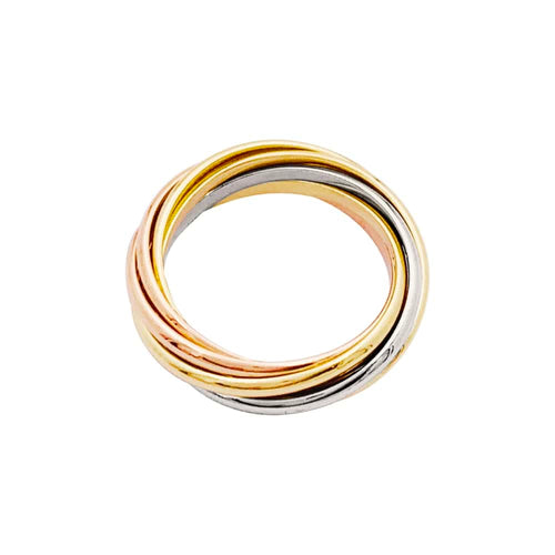 Bague 52 Bague Cartier, "Trinity 7 anneaux", trois ors. 58 Facettes 35273