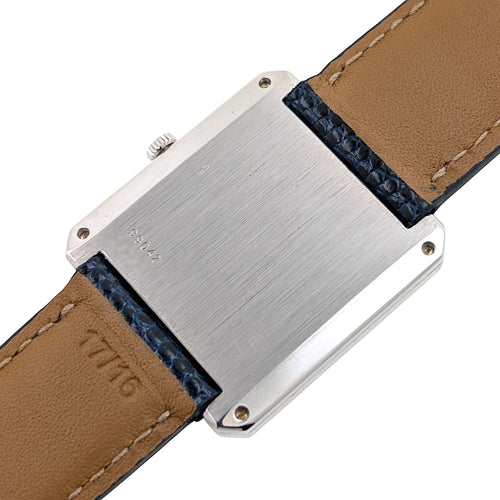 Montre Piaget Protocole RARE Piaget 99042 Lapis Lazuli Dial Protocole Ultra Thin Rectangular Serviced White Gold 58 Facettes