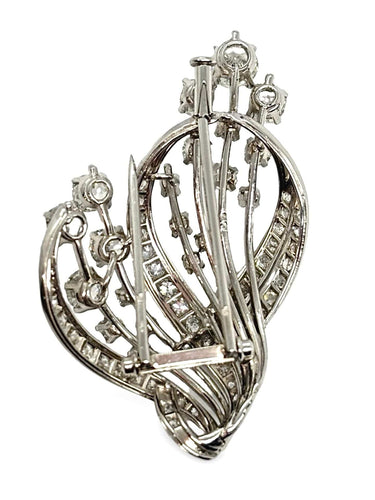 Broche Broche platine et diamants 5 ct 58 Facettes 1232