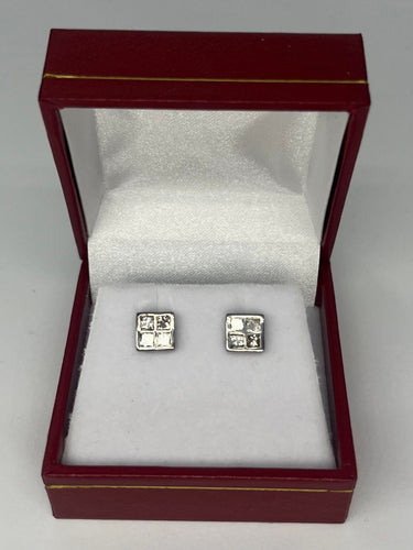 Boucles d'oreilles Puces d'oreilles or blanc et diamants 0,80 ct 58 Facettes 68201