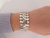 Bracelet bracelet HERMES confettis 5 rangs 17.5 cm argent massif 925 37.4 gr 58 Facettes 265414