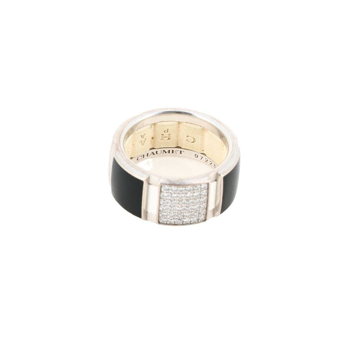 Bague 55 CHAUMET - Bague Class one Diamants Émail Noir 58 Facettes 28122