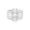 Bague 56 Bague "Tank", platine et diamants. 58 Facettes 34993