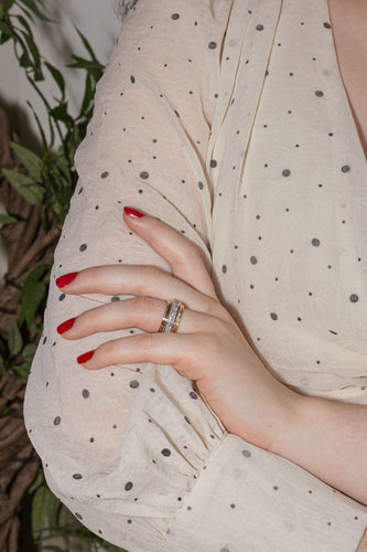 Bague 54 Bague Or jaune, Or blanc Diamant 58 Facettes 4148030RV