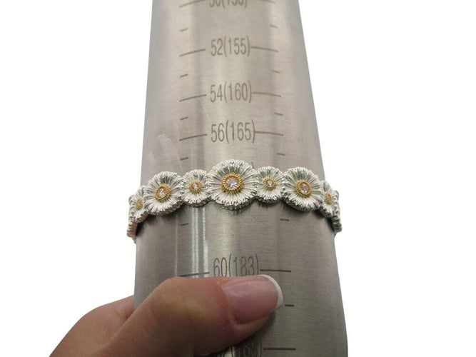 Bracelet bracelet BUCCELLATI manchette blossoms marguerite argent daisy 58 Facettes 269492