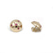 Boucles d'oreilles or jaune diamants rubis 58 Facettes 240045SP