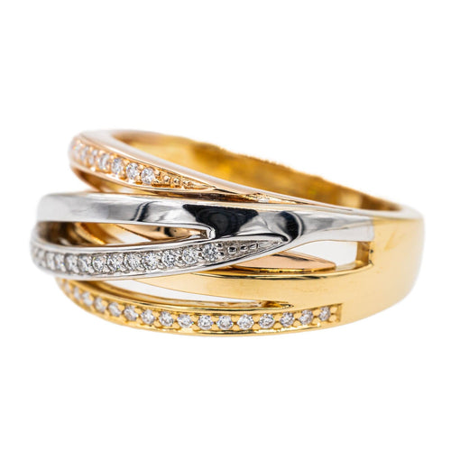 Bague 56 Bague Or jaune, Or blanc, Or rose Diamant 58 Facettes 2973882CN