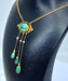 Collier Collier or jaune turquoises et perles fines, époque 1900 58 Facettes AB368