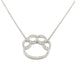 Collier Collier patte or blanc serti de diamants 58 Facettes