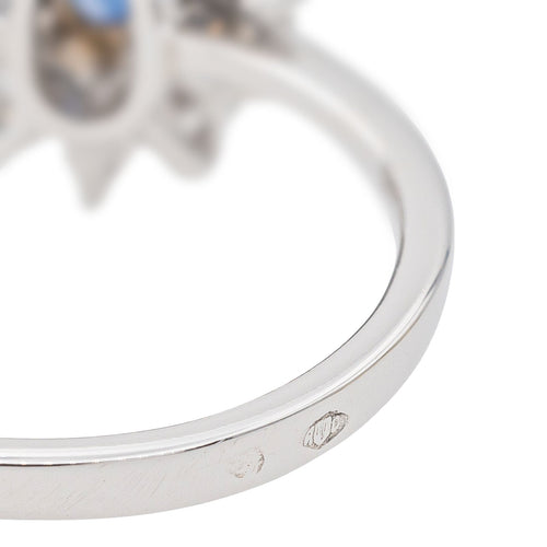Bague 54 Bague Pompadour Or blanc Saphir, Diamant 58 Facettes 3282600CN