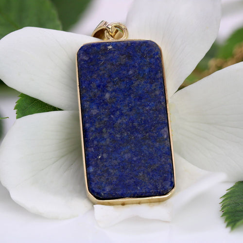 Pendentif Pendentif plaque lapis lazuli or jaune 58 Facettes 25-060