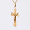 Pendentif Croix ancienne or rose Christ 58 Facettes CVP129