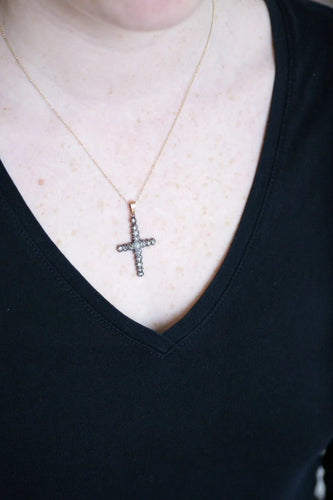Pendentif Croix Dévote Diamants 58 Facettes