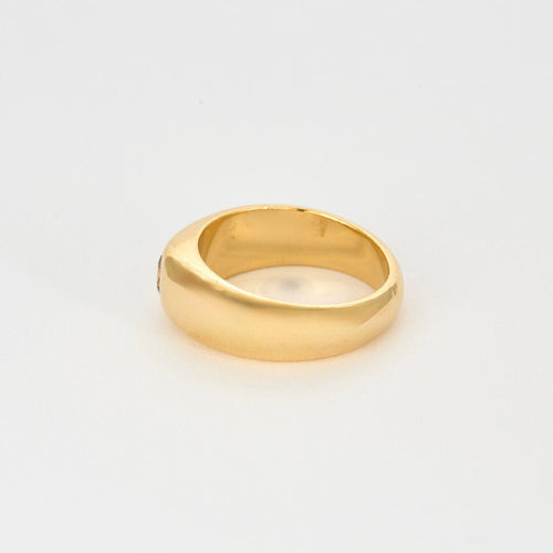 Bague 61 Bague jonc or jaune et diamant 58 Facettes BIA0963