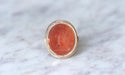 Bague 63.5 Bague Ancienne Intaille  or rose cornaline 58 Facettes