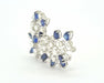 Broche Broche en or blanc avec diamants et saphirs 58 Facettes