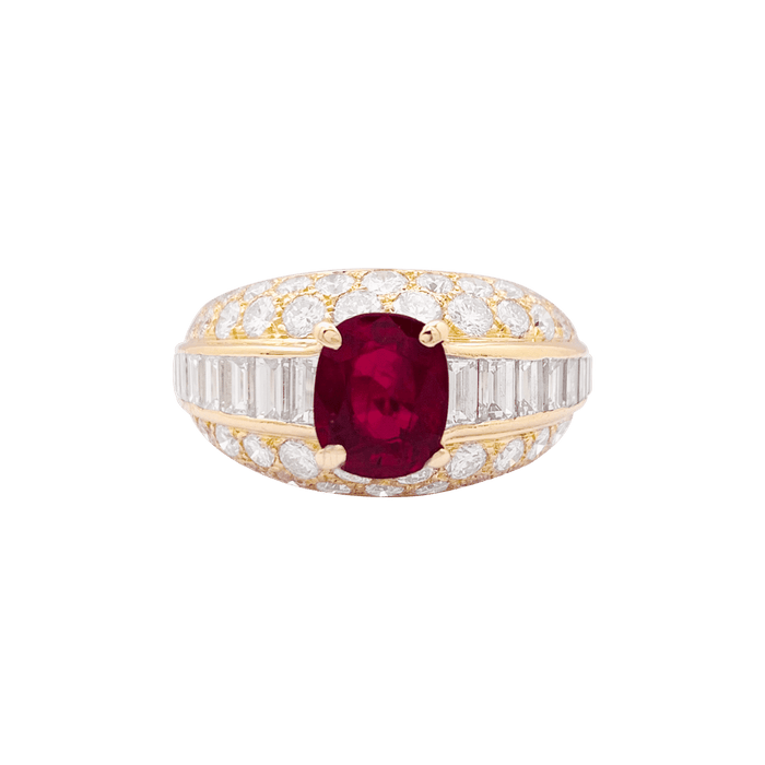 Bague 51 Bague Cartier "Gina" or jaune, diamants, rubis. 58 Facettes 34147