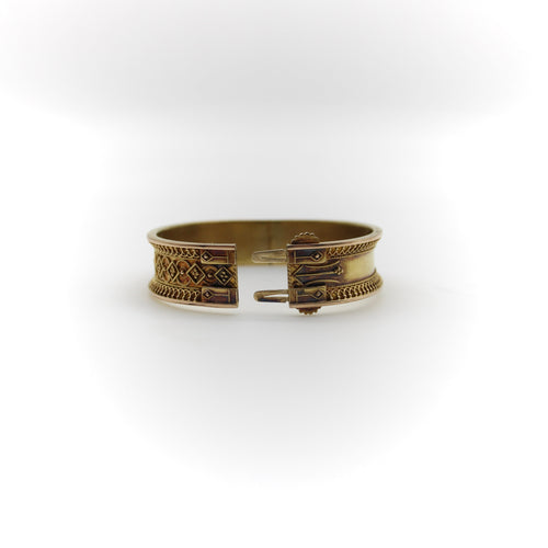 Bracelet Bracelet en filigrane de style étrusque néo-étrusque en or 14 carats 58 Facettes