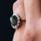 Bague 55 Bague ancienne chrysobéryl oeil de chat et diamants 58 Facettes 19-378-50