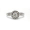 Bague 57 Solitaire accompagné - Or, Platine & Diamants 58 Facettes 250275R