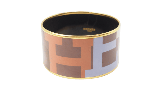 Bracelet Bracelet Hermès manchette en émail multicolore 58 Facettes 32652