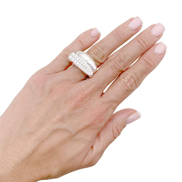 Bague 52 Bague Fred, "Success" or blanc, diamants. 58 Facettes 33940