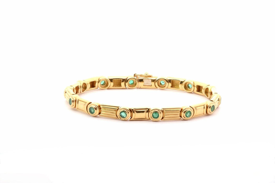 Bracelet Bracelet vintage émeraudes en or 18k 58 Facettes 26356