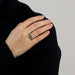 Ring 55 DIAMOND AND EMERALD FLOWER RING 58 Facettes BO/230103