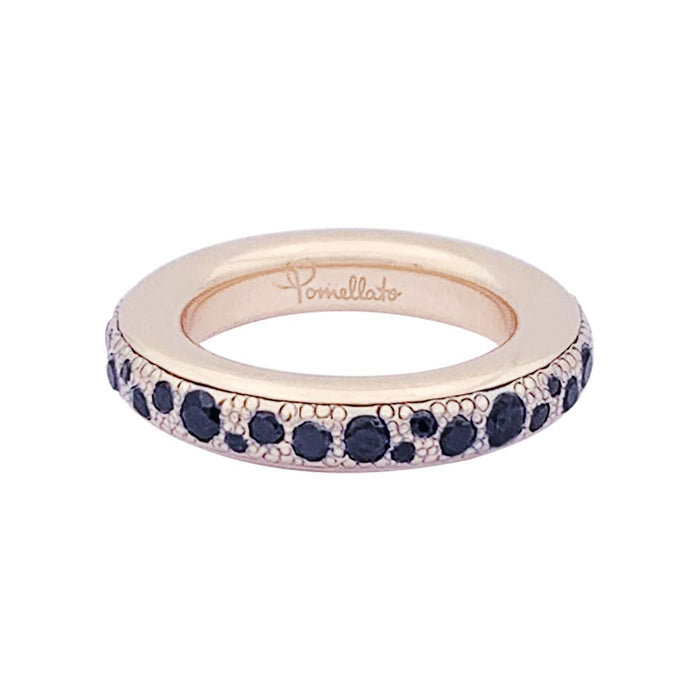 Bague 49 Bague Pomellato "Iconica" or rose, diamants noirs. 58 Facettes 33643