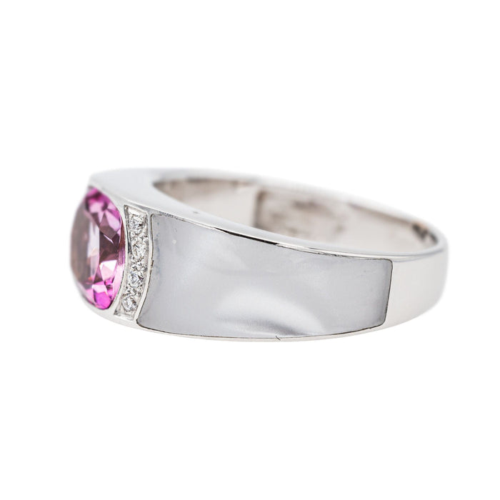 Bague 63 Bague Or blanc Tourmaline 58 Facettes 3641139CN